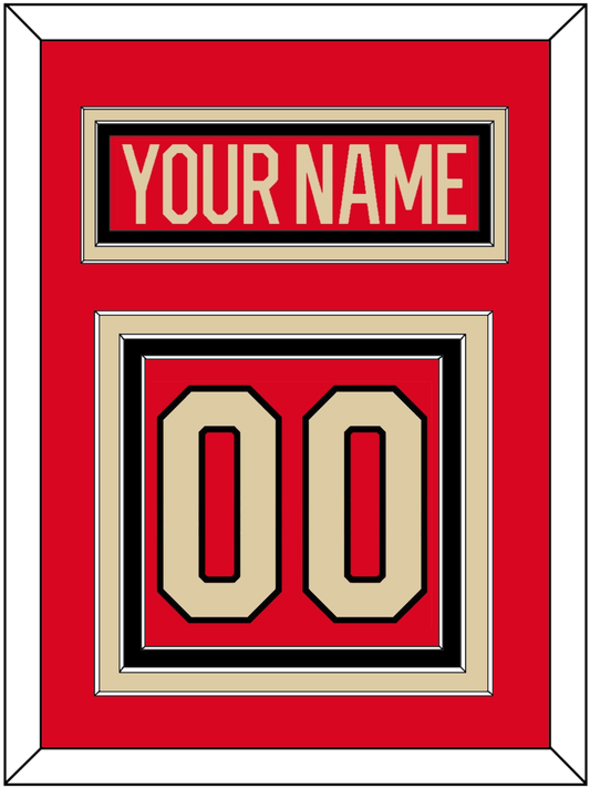 Canada Men's Hockey Nameplate & Number (Back) - 2025 4 Nations Red - Premier Tier 2