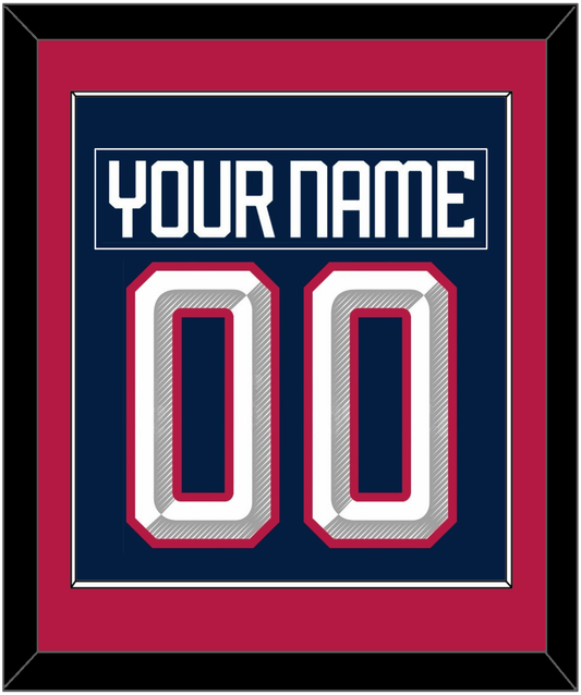 United States Men's Hockey Nameplate & Number (Back) Combined - 2025 4 Nations Blue - Essential Tier 2