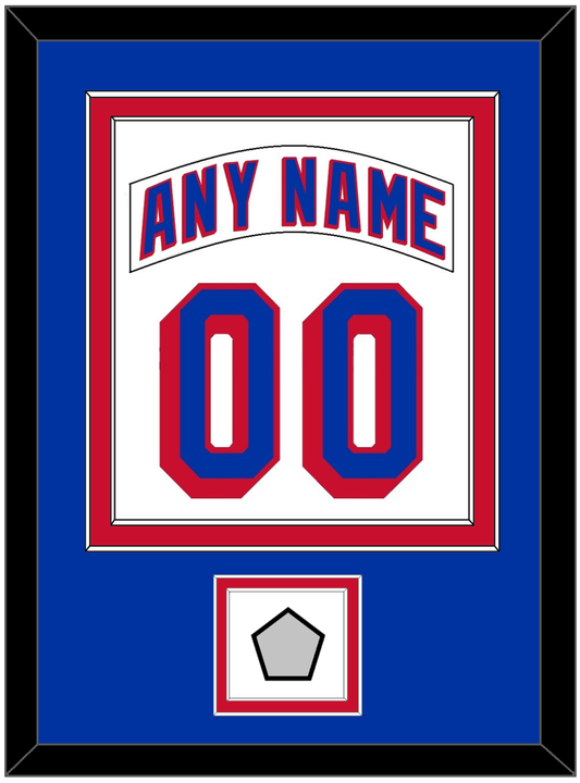 New York Nameplate & Number (Back) Combined, With 1994 Stanley Cup Finals Patch - Home White (1990-2004) - Signature Tier 2
