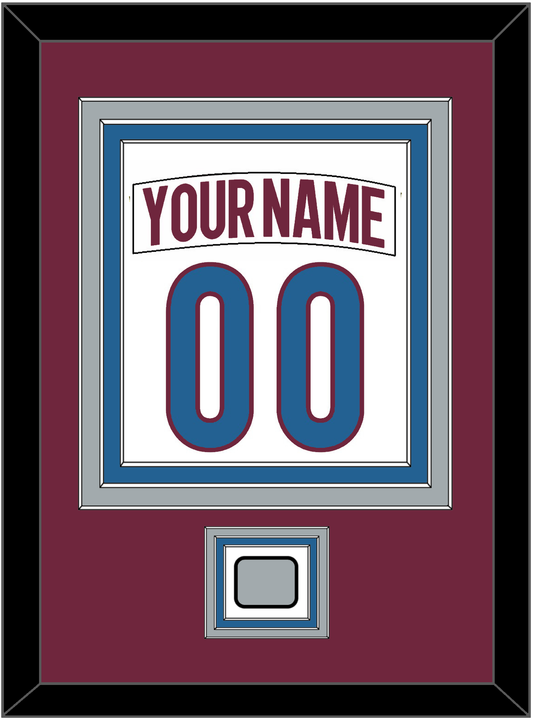 Colorado Nameplate & Number (Back) Combined, With Stanley Cup Finals Patch - Road White - Premier Tier 3