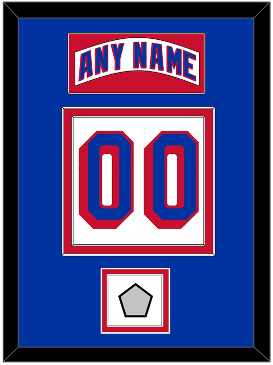 New York Nameplate & Number (Back) With 1994 Stanley Cup Finals Patch - Home White (1990-2004) - Signature Tier 2