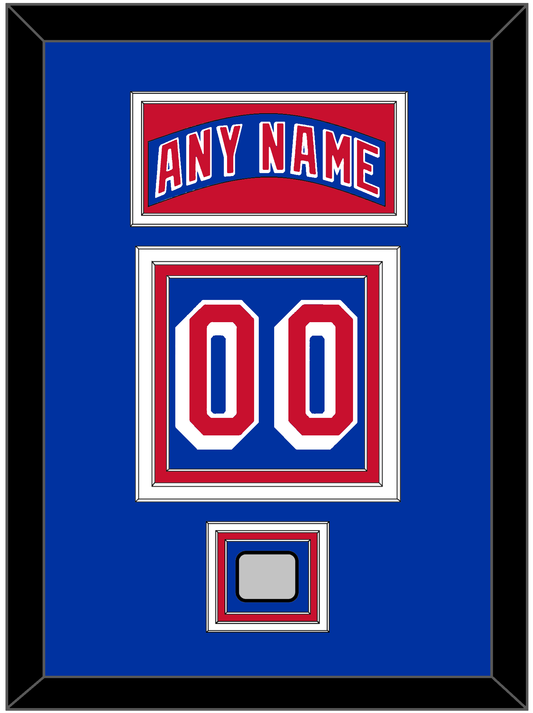 New York Nameplate & Number (Back) With 1994 Stanley Cup Finals Patch - Road Blue (1990-2004) - Premier Tier 2