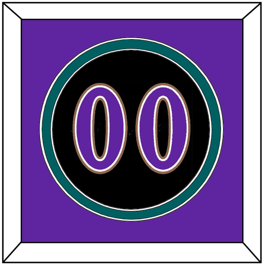 Arizona Number - Alternate Black (2001-2006) - Signature Tier 4