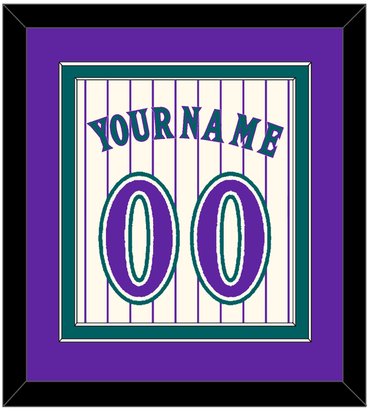 Arizona Name & Number - Home Off-White Pinstripes (2001-2006) - Signature Tier 3