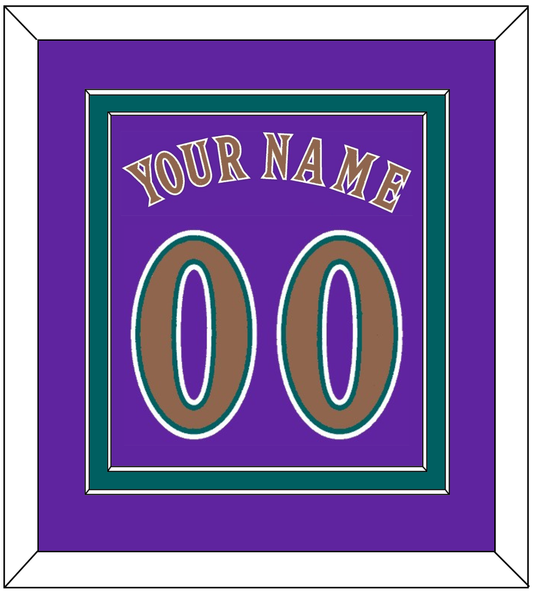 Arizona Name & Number - Alternate Purple (1998-2002) - Signature Tier 2