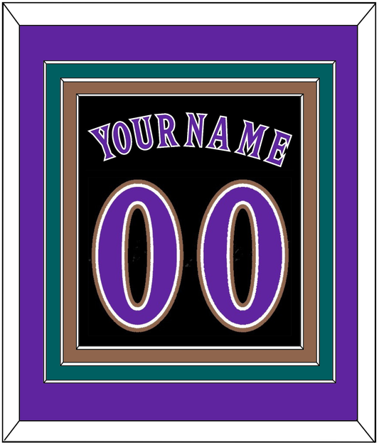 Arizona Name & Number - Alternate Black (2001-2006) - Premier Tier 3