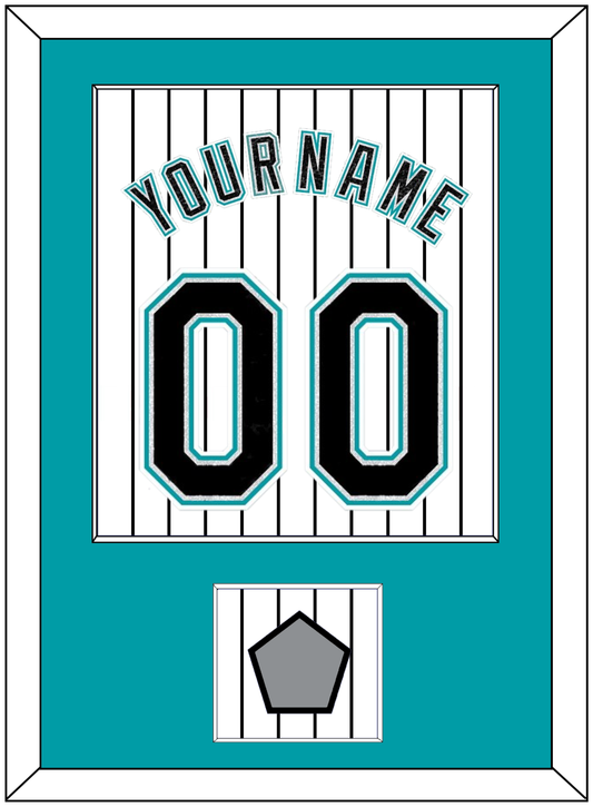 Florida Name & Number With World Series Patch- Home White Pinstripes (2003-2011) - Essential Tier 1