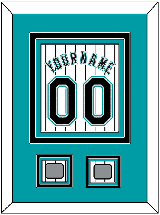Florida Name & Number With 2 World Series Patches - Home White Pinstripes (2003-2011) - Premier Tier 2