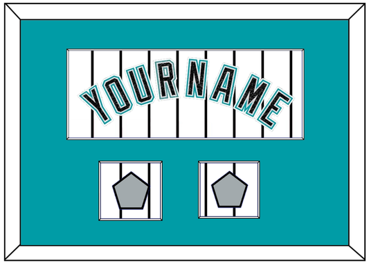 Florida Name & 2 World Series Patches - Home White Pinstripes (2003-2011) - Essential Tier 1