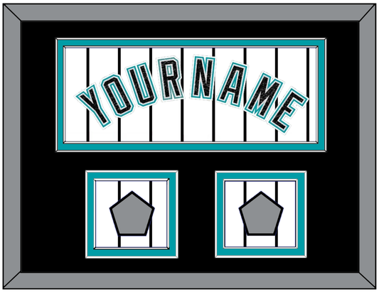 Florida Name & 2 World Series Patches - Home White Pinstripes (2003-2011) - Signature Tier 5