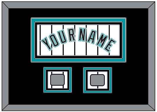 Florida Name & 2 World Series Patches - Home White Pinstripes (2003-2011) - Premier Tier 5
