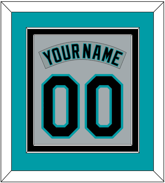Florida Nameplate & Number Combined - Road Gray (1993-2001) - Signature Tier 2
