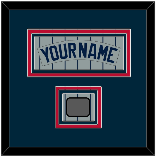 Minnesota Nameplate & 1987 World Series Champions Patch - Road Gray Pinstripes (1987-2009) - Premier Tier 2