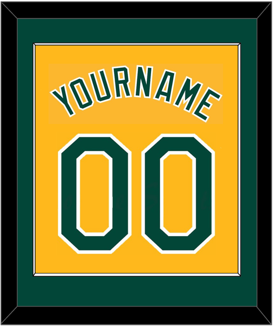 Oakland Name & Number - Alternate Gold (2011-2018) - Essential Tier 2