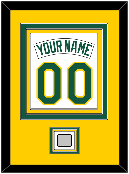 Oakland Nameplate & Number Combined With World Series Jersey Patch - Home White (1987-1992) - Premier Tier 3