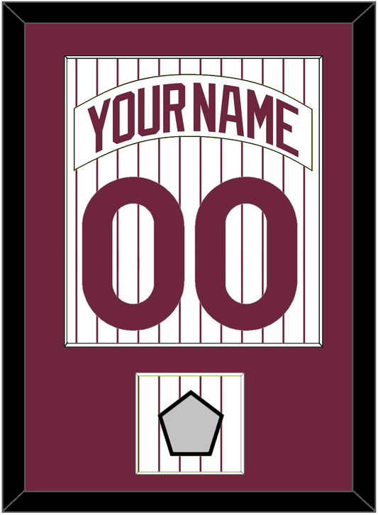 Philadelphia Nameplate & Number Combined With World Series Patch - Home Pinstripes (1975-1986) - Essential Tier 1