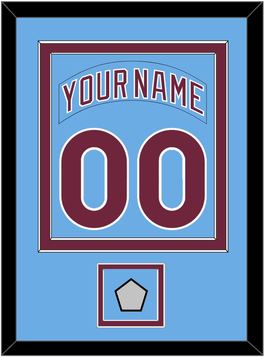 Philadelphia Nameplate & Number Combined With World Series Patch - Road Powder Blue (1973-1986) - Signature Tier 2