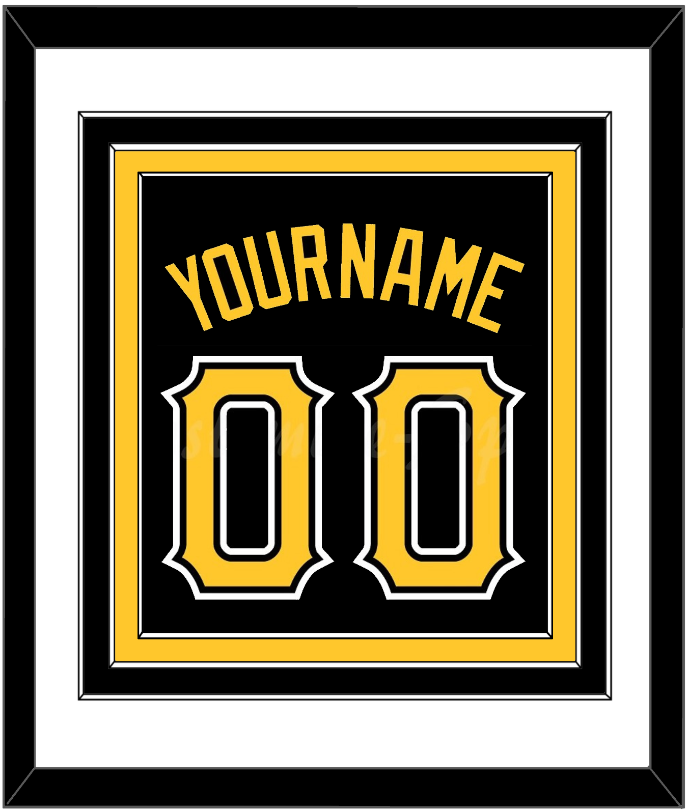 Pittsburgh Name & Full-Size Number - Combined