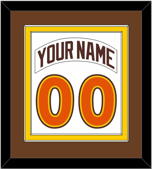 San Diego Nameplate & Number Combined - Home White (1980-1984) - Signature Tier 3