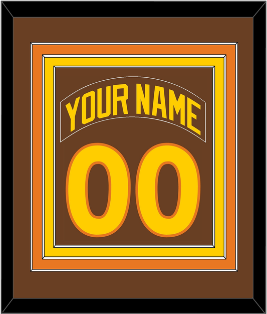 San Diego Nameplate & Number Combined - Road Brown (1980-1984) - Premier Tier 2