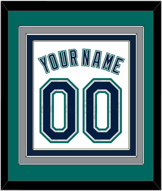 Seattle Name & Number - Home White - Premier Tier 3