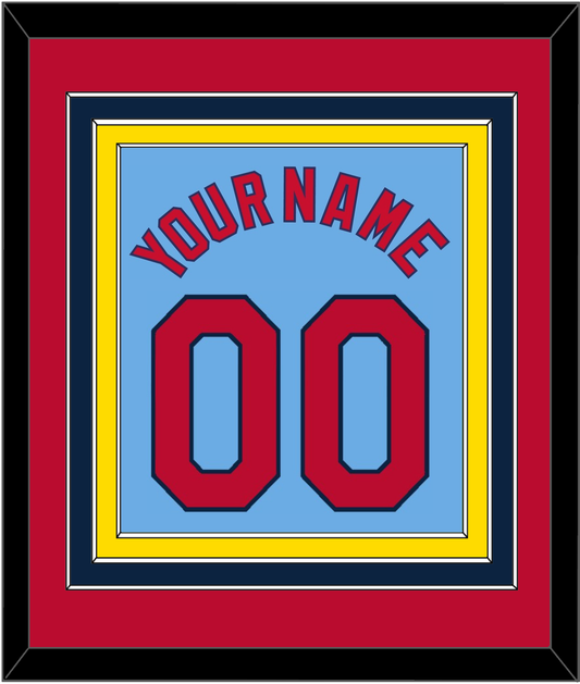 St. Louis Name & Number - Alternate Road Powder Blue - Premier Tier 2