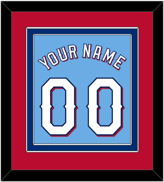 Texas Name & Number - Alternate Powder Blue (2020-2023) - Signature Tier 4