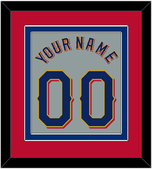 Texas Name & Number - Road Gray - Signature Tier 4
