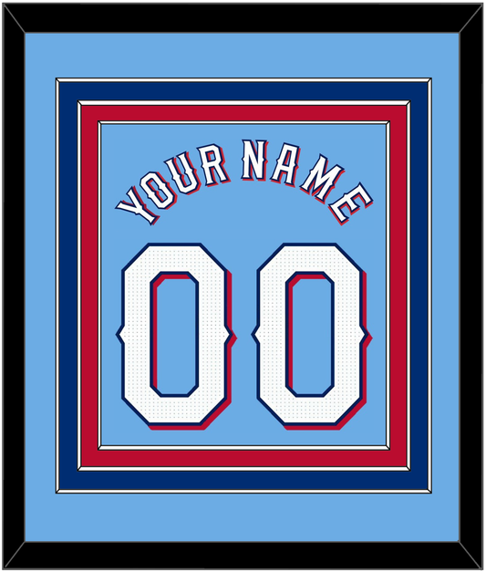 Texas Name & Number - Alternate Powder Blue - Premier Tier 2