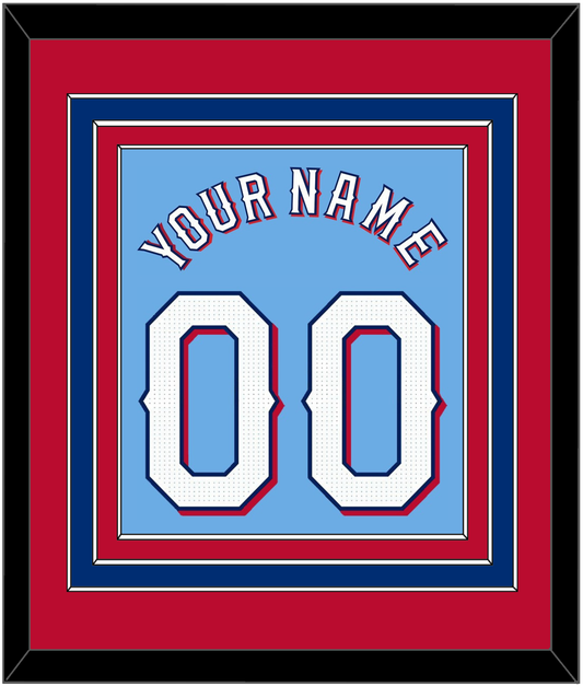 Texas Name & Number - Alternate Powder Blue - Premier Tier 4