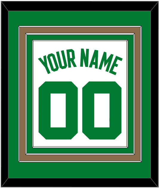 Boston Name & Number - White Association - Premier Tier 2