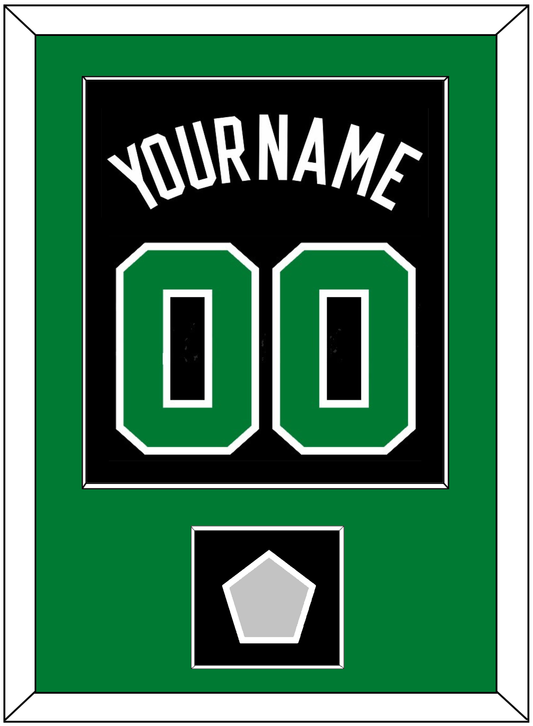 Boston Name & Number With Champions Patch - Black Statement - Essential Tier 2
