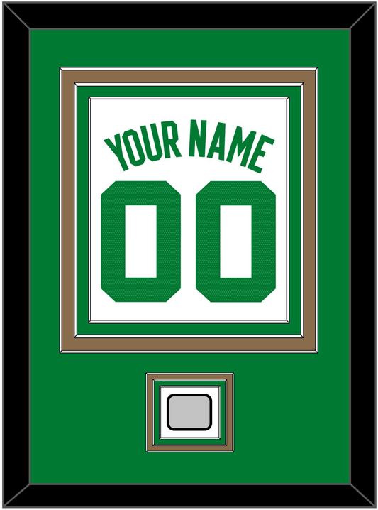 Boston Name & Number With Champions Patch - White Association - Premier Tier 2