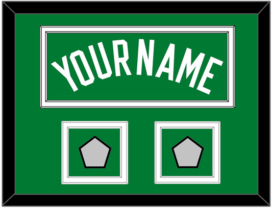 Boston Name & 2 Trophy Patches - Road Green (1972-2018) - Signature Tier 3