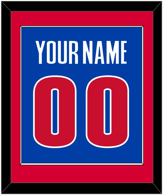 Detroit Name & Number - Road Blue (2001-2017) - Essential Tier 2