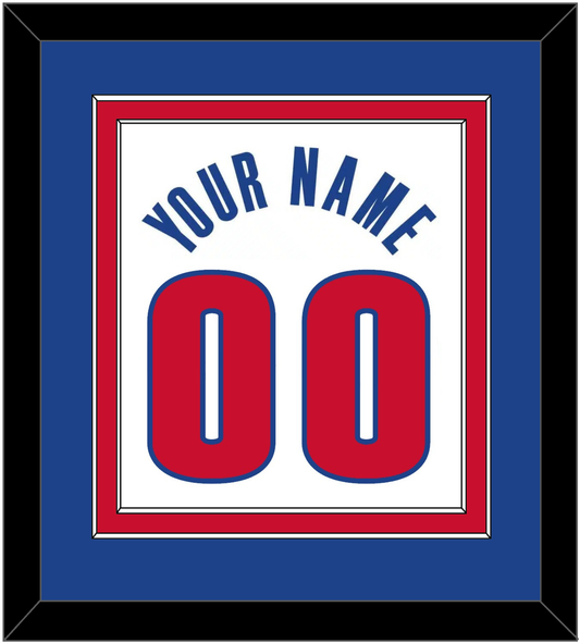 Detroit Name & Number - White Association - Signature Tier 3