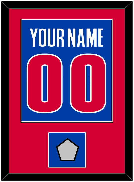 Detroit Name & Number With Champions Patch - Road Blue (2001-2017) - Essential Tier 2