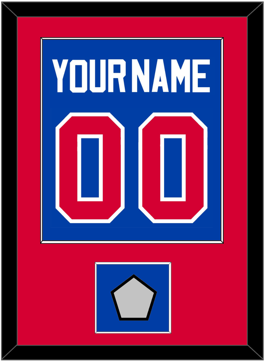 Detroit Name & Number With 2X Champions Patch - Road Blue (1981-1996) - Essential Tier 2