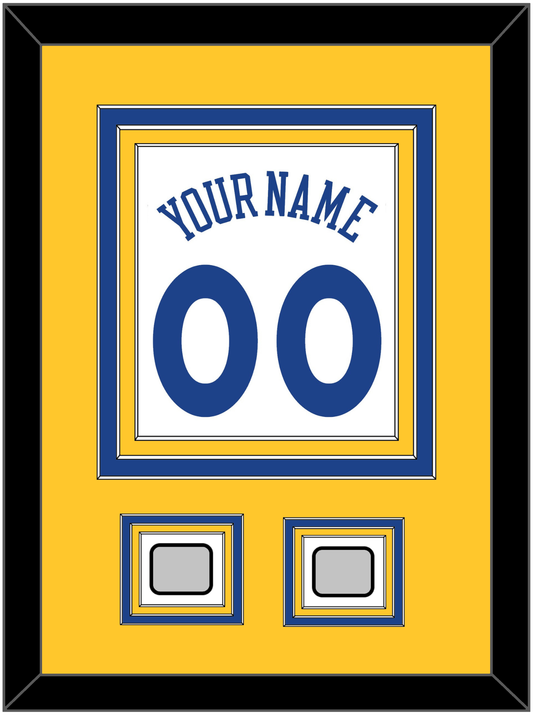 Golden State Name & Number With 2 Champions Patches - Home White (2010-2019) - Premier Tier 3