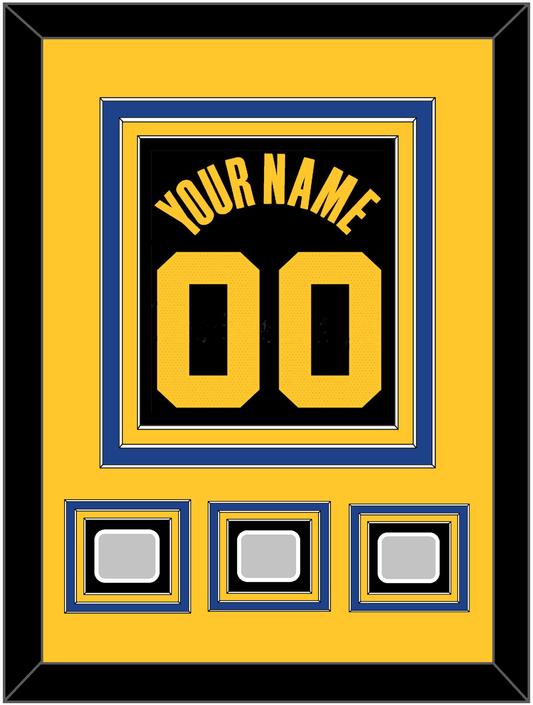 Golden State Name & Number With 3 Finals Patches - Black City (2021-2022) - Premier Tier 4