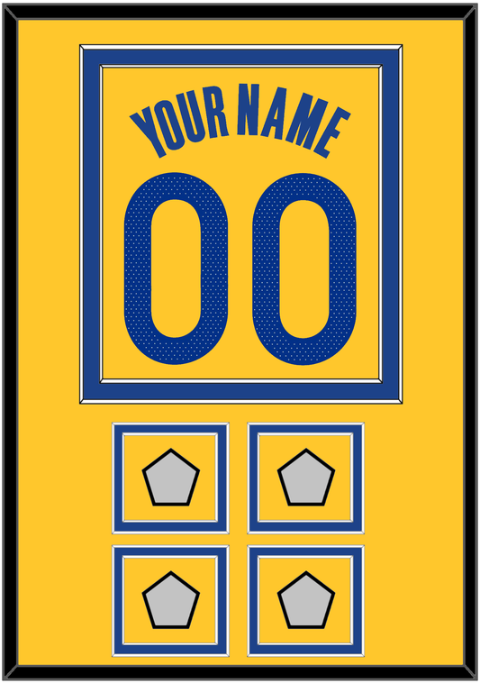 Golden State Name & Number With 4 Finals Patches - Yellow Statement (2019-2022) - Signature Tier 2