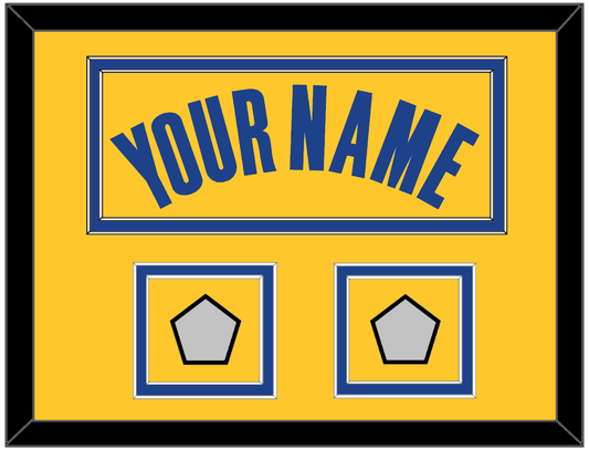 Golden State Name & 2 Finals Patches - Yellow Statment (2019-2022) - Signature Tier 3