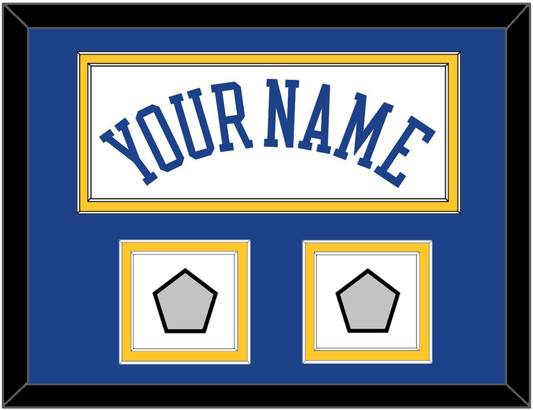Golden State Name & 2 Finals Patches - Home White (2010-2019) - Signature Tier 3