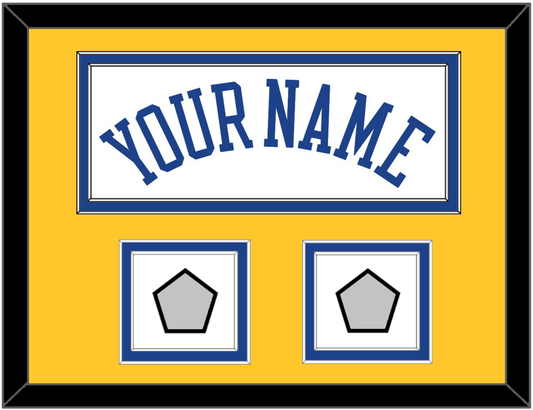 Golden State Name & 2 Finals Patches - Home White (2010-2019) - Signature Tier 5