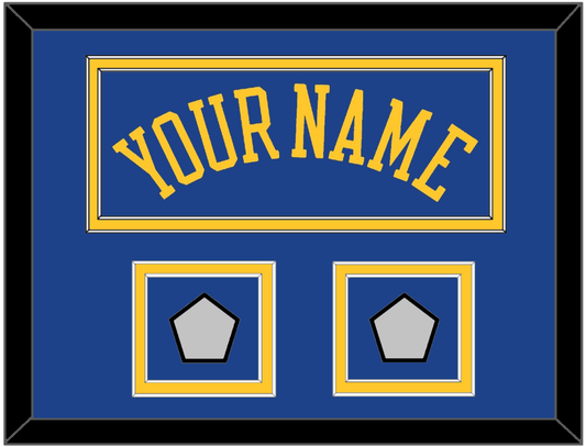 Golden State Name & 2 Champions Patches - Road Blue (2010-2019) - Signature Tier 3