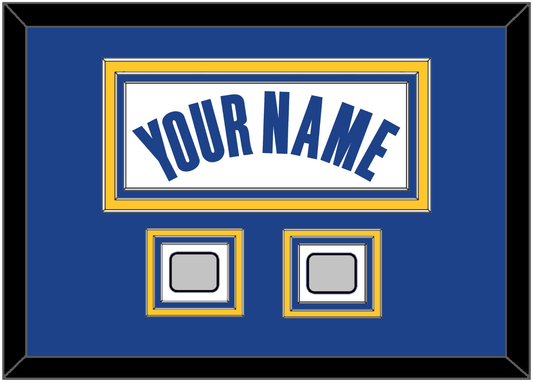 Golden State Name & 2 Finals Patches - White Association - Premier Tier 3