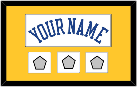Golden State Name & 3 Finals Patches - Home White (2010-2019) - Essential Tier 2