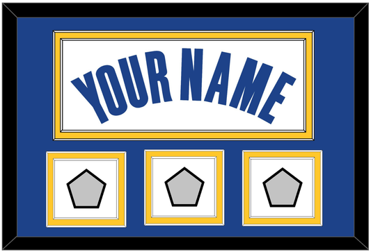 Golden State Name & 3 Champions Patches - White Association - Signature Tier 2