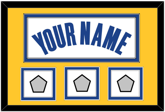 Golden State Name & 3 Champions Patches - White Association - Signature Tier 3