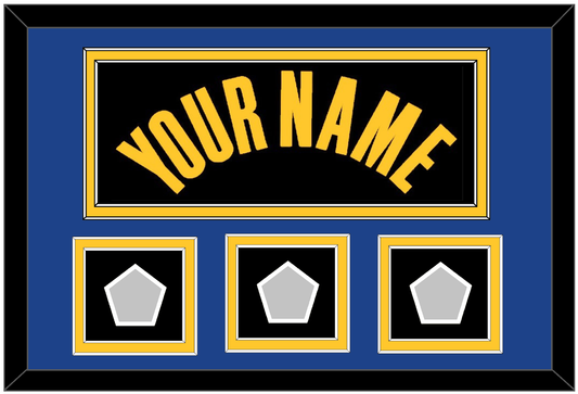 Golden State Name & 3 Champions Patches - Black City (2019-2022) - Signature Tier 3